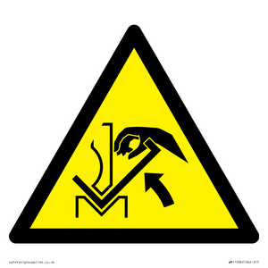 W031 Warning: Hand crushing between press brake and material